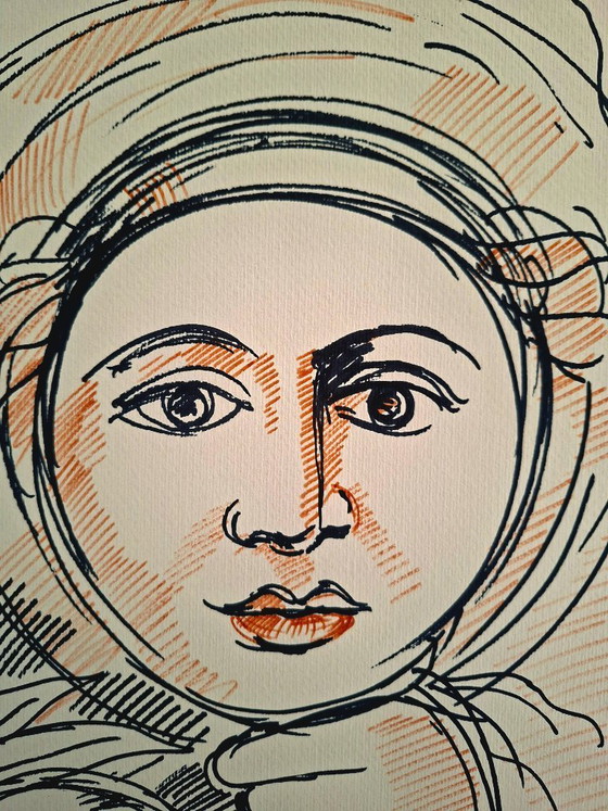 Image 1 of Antonio Sciacca (1957) – Untitled – Original marker drawing on art paper
