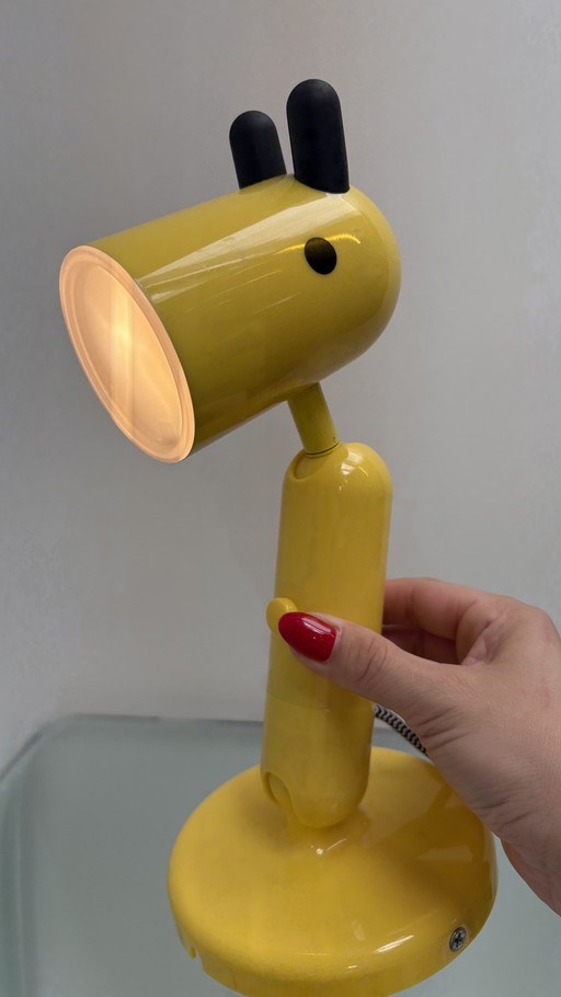 Lampe de bureau ou lampe murale vintage Ikea Krux jaune girafe
