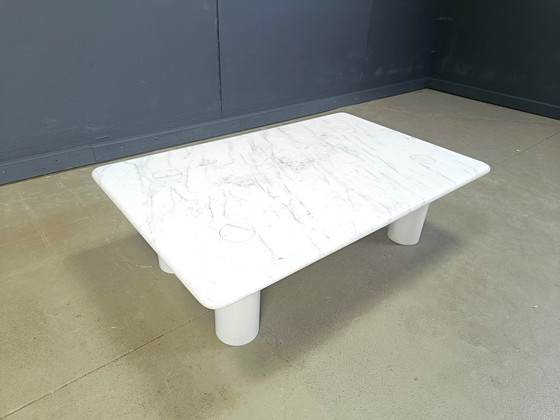 Image 1 of Table basse en marbre de Carrare Angelo Mangiarotti pour Up&Up, Italie