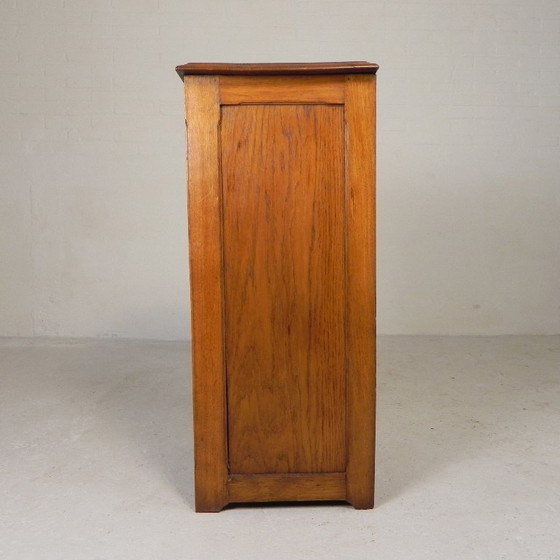 Image 1 of Eiken rolluikkast met 1 luik, 90 cm hoog, jaren 30