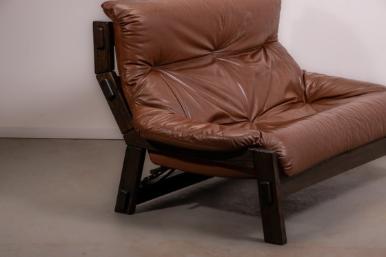 Image 1 of Divano e poltrona brutalisti olandesi disegnati da Gerard Van den Berg per Montis. Circa 1980