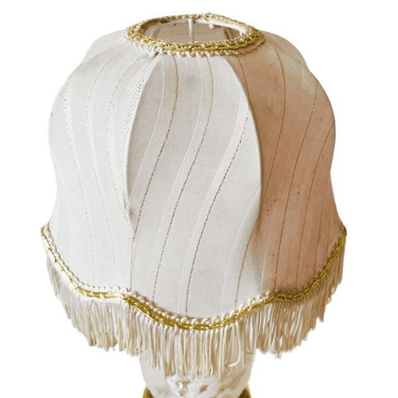 Vintage Italian table lamp pink glass brass Baroque Rococo 1950s (photo 4 of 7)