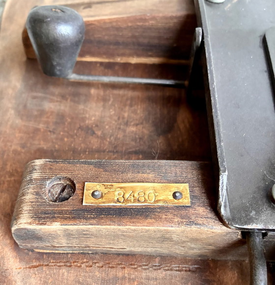 Silla de taller SEDUS de madera original numerada – Sillas giratorias (photo 7 of 8)
