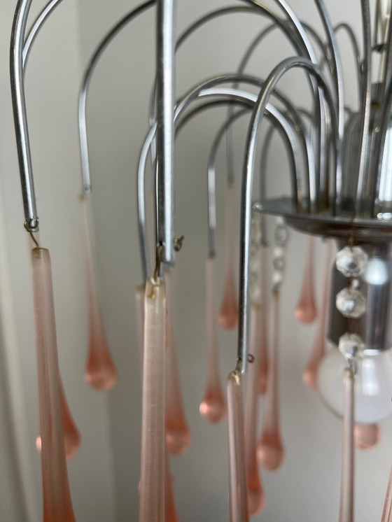 Image 1 of Vintage Murano blown glass chandelier – Italy, 1970s