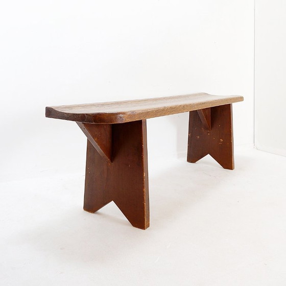 Image 1 of Panchina rustica in legno - 20° secolo