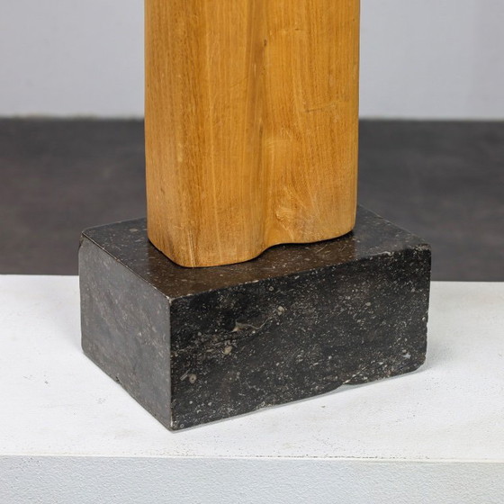 Image 1 of Abstrakte biomorphe Skulptur aus geschnitztem Holz und Stein, 1970er Jahre