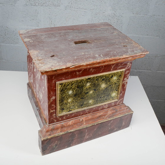 Sgabello laccato del XVIII secolo con base rossa e verde – Sgabelli, Legno, Klassiek (photo 10 of 15)