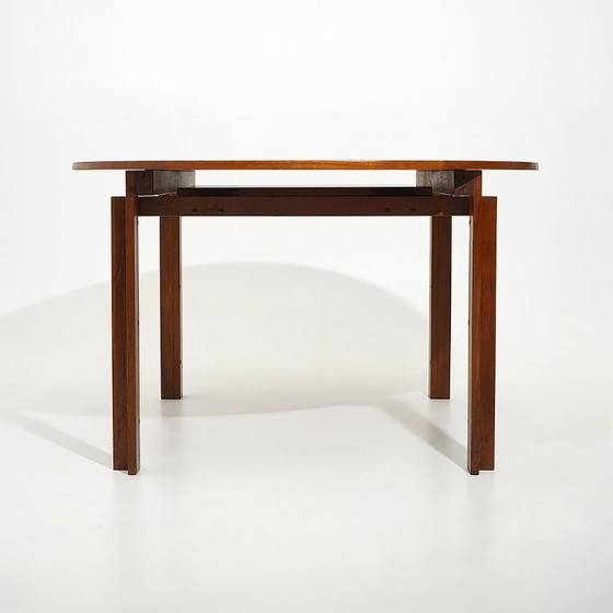 Image 1 of Uitschuifbare ronde tafel van Inge Klingeberg voor France e Son, jaren 60.