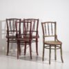 Sedie da pranzo Thonet antiche colorate (c.1920). Set di 4 pezzi #2 (photo 9 of 40)