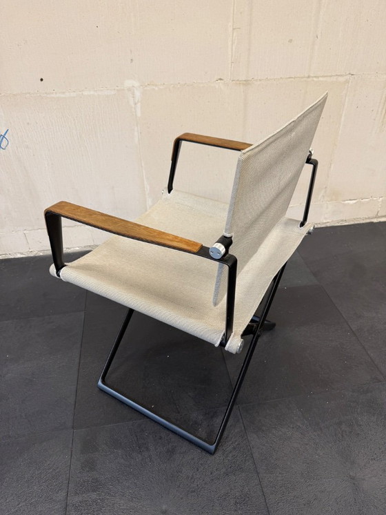 Image 1 of DEDON SEAX LOUNGE CHAIR WITH WOODEN ARMREST