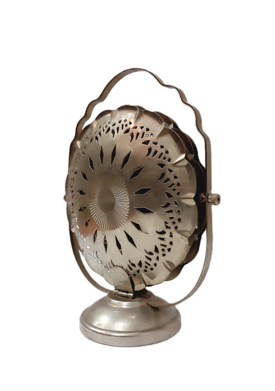 Image 1 of Présentoir à gâteaux pliant vintage, plateau de service pliant à 3 niveaux, présentoir à gâteaux argenté