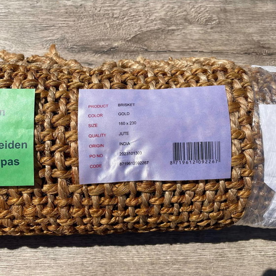 Image 1 of Tappeto Jute Brisket Gold di Brinker Carpets - 160x230cm