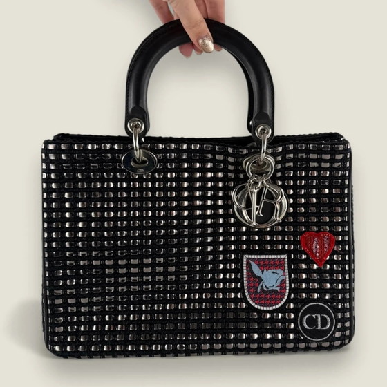 Dior borsa satchel Diorissimo media in tweed metallico con patch – Borse a spalla, Pelle (photo 5 of 32)