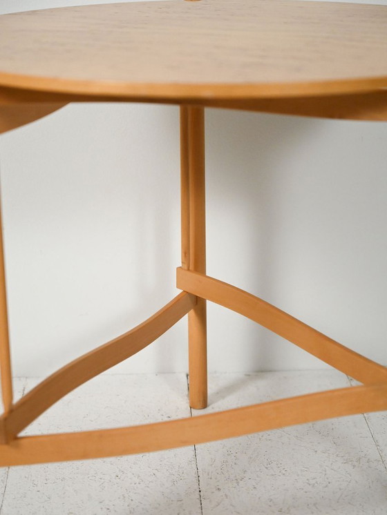 Image 1 of Tavolino da caffè rotondo scandinavo in betulla di Karl Andersson & Söner