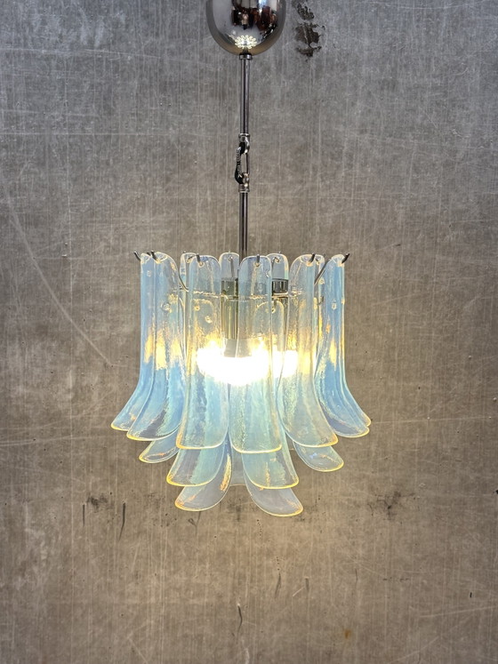 La Murrina kroonluchter van Murano glas 1970s - 21 “Selle” elementen – Hanglampen, Metal (photo 11 of 11)