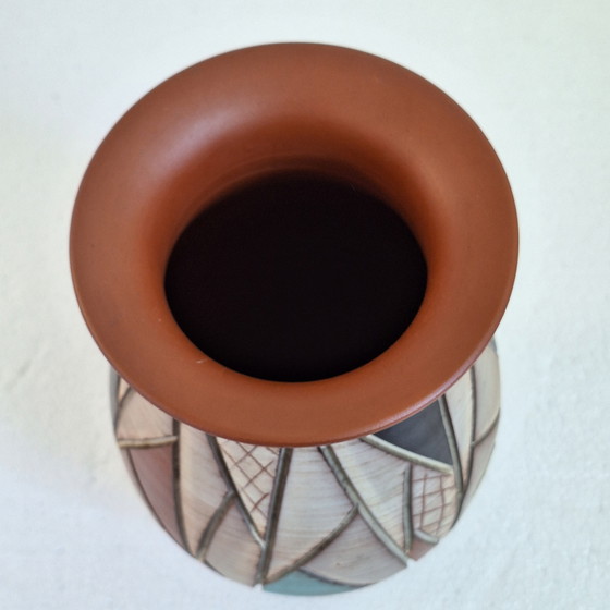 Image 1 of Vaas Sgrafitto sawa van Ritz keramiek jaren'60