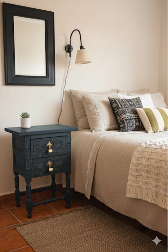 Image 1 of Mesa Auxiliar nogal 1940 - Restaurada