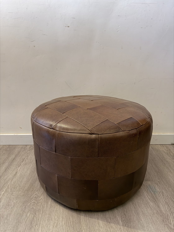 Image 1 of Pouf patchwork vintage années 70