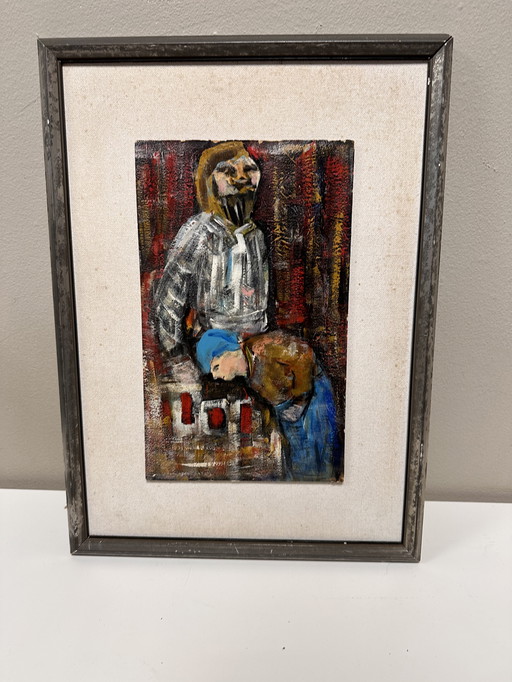 Exclusief Amerikaans Mid-Century Expressionisme | "Curiosity" door Therese Aria (Mercer Island, USA) | Modern Krachtig Abstract