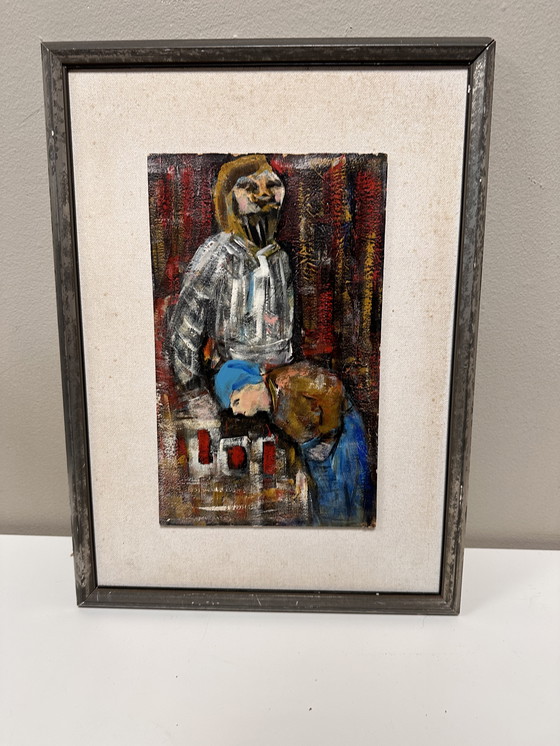 Image 1 of Exclusief Amerikaans Mid-Century Expressionisme | "Curiosity" door Therese Aria (Mercer Island, USA) | Modern Krachtig Abstract