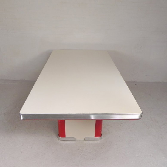 Ahrend Oda dining table, desk, with aluminum edge, 1950s – Plastic, Metal (photo 27 of 29)