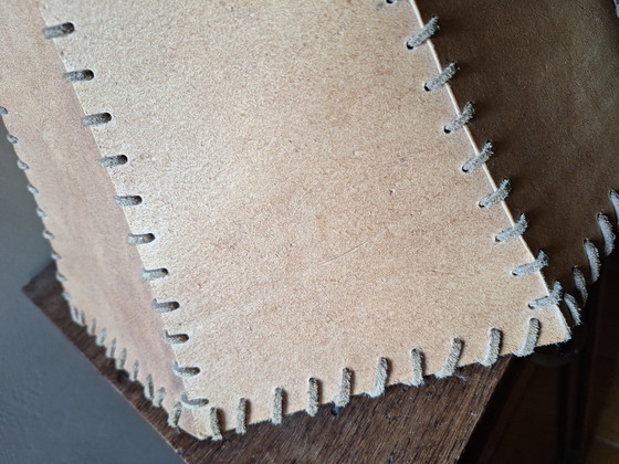 Image 1 of XL Paralume in pelle del Medioevo per lampada da terra, altezza 60 cm