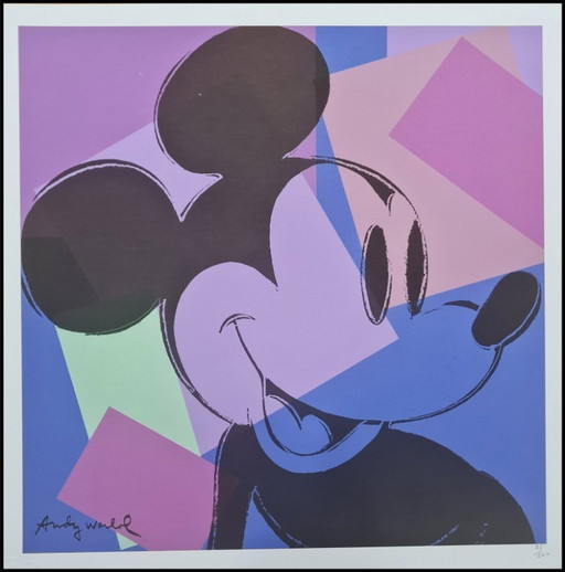 D'après Andy Warhol, Mickey Mouse, années 1980, lithographie