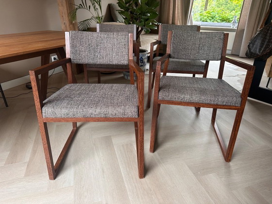 Image 1 of Ensemble de 4 chaises de salle à manger vintage