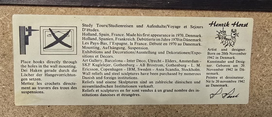 Hendrik Horst wall sculpture – Henrik Horst, Art, Metal, Textile (photo 5 of 5)