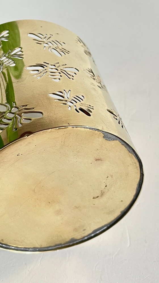 Image 1 of Messing bijen kaarsenhouder