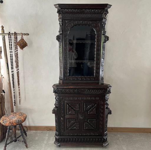 Mobile angolare in vetro a 2 parti