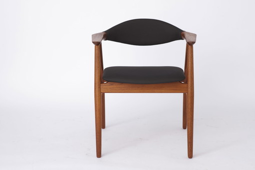 Poltrona Erik Kirkegaard, Danimarca, anni '60, vintage, in teak, per la manifattura Glostrup