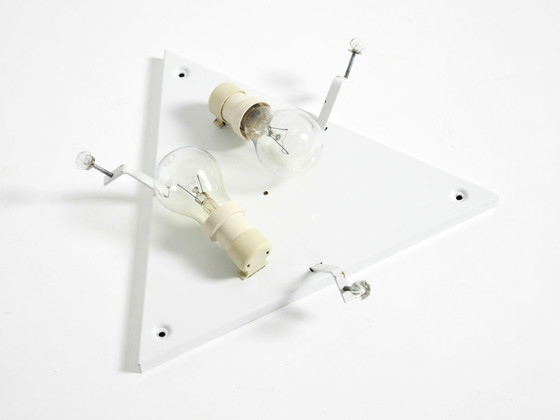 Image 1 of Post Modern Murano glass triangle ceiling lamp by Sylcom, Italy, 1985