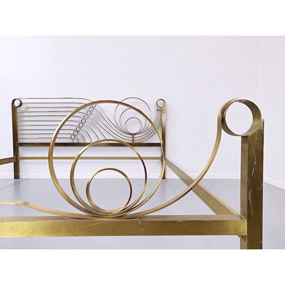 Image 1 of Vintage brass bed by Luciano Frigerio 1970