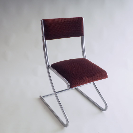 Image 1 of Silla de comedor tubular cromada