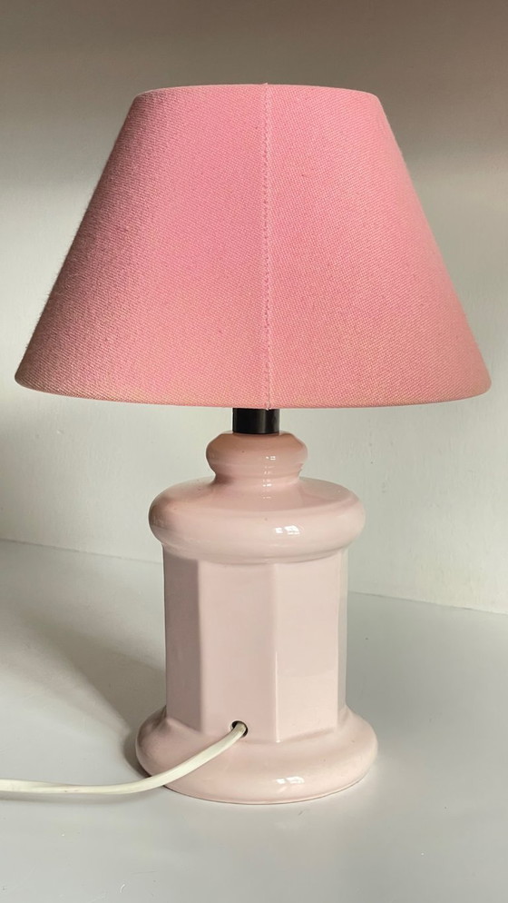 Image 1 of LAMPE Céramique Rose VINTAGE