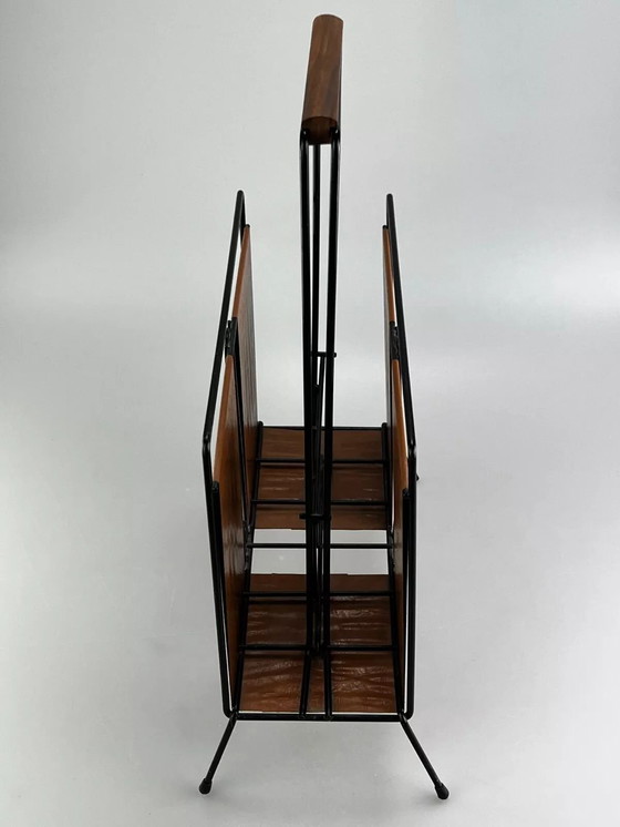 Image 1 of 60's 70's Porte-revues Métal Teck Mid Century Design