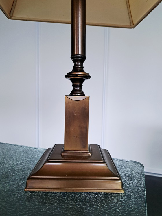 Image 1 of Lampade da tavolo a colonna in ottone Herda