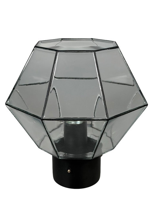 1960s/70s Plafoniere ceiling lamp by Glashütte Limburg, Germany, Space Age