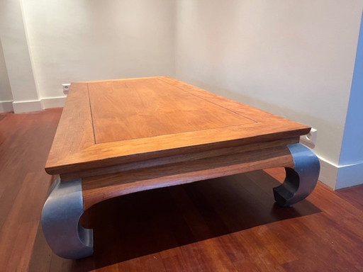 Table à opium en bois de teck