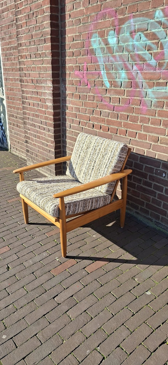 Image 1 of 2 dänische Sessel aus den 1970er Jahren mit Originalpolsterung
