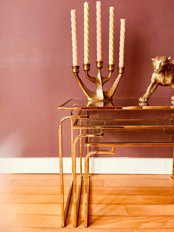 Image 1 of Juego de mesitas auxiliares italianas de los años 70.