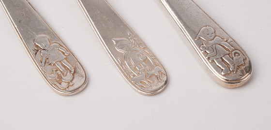 Image 1 of Posate per bambini anni '90 in argento , Seibel , anni '50