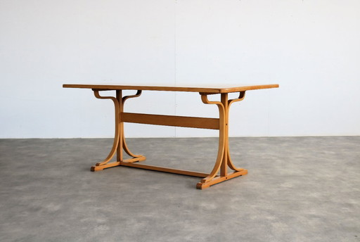 vintage 1960s dining table in the style of Thonet