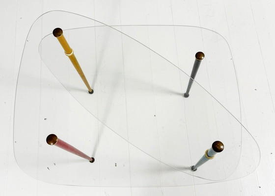 Image 1 of Side table by Edoardo Paoli, model: Arlecchino for Vitrex, Milan/Italy, 1950s