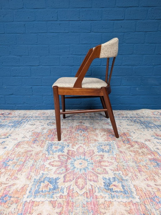 4x Chaises Design Vintage, Henning Kjærnulf, Années 60 – Chaises de salle à manger, Wool (photo 7 of 18)