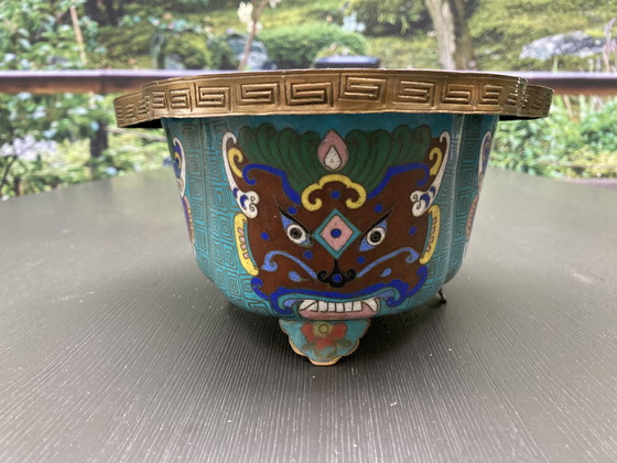 Image 1 of Jardinera de cloisonné