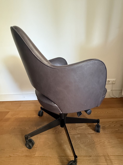 Baxter Leather Spinning Top – bureaustoelen, Metal