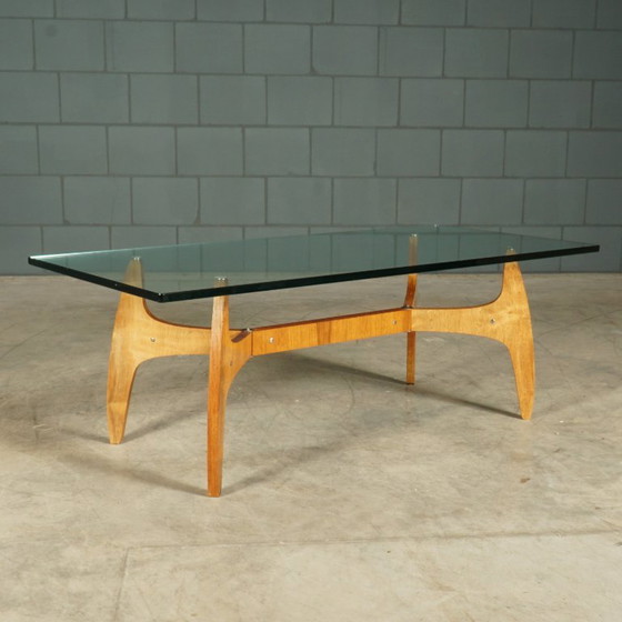 Table basse style années 60 – Bois et verre – Tables basses, Glass, Wood (photo 4 of 16)