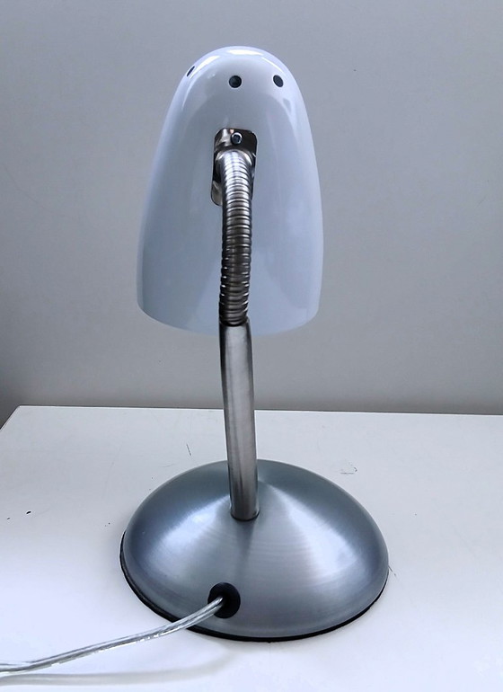 Lampe de bureau flexible Vintage HEMA – Flexo Basic White (1980-1990) – Lampes de bureau, Métal, Plastique (photo 8 of 10)
